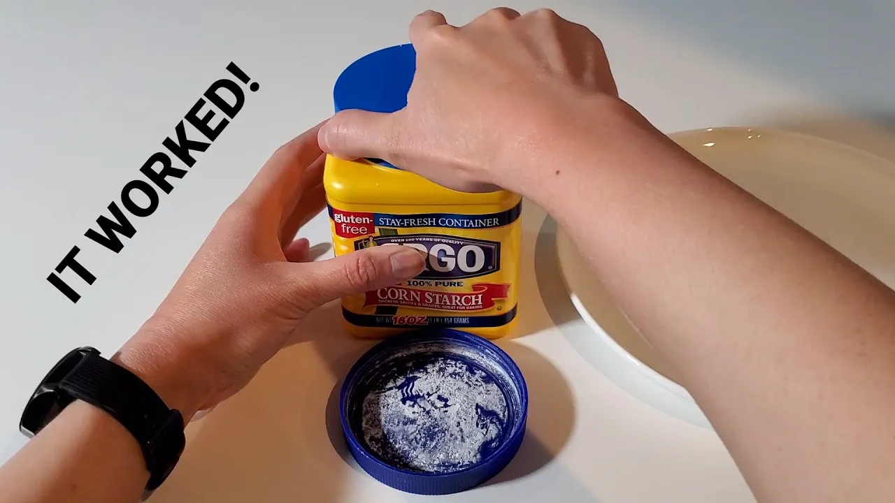 Lid with built-in scoop/spoon (compatible with Argo corn starch jar)