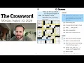 MONDAY NYT New York Times Crossword August 10 2026