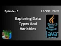 Data Types And Variables Episode 2 Learn Java