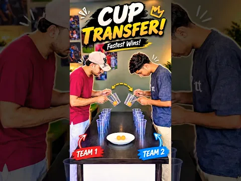 Cup Transfer Challenge #challengevideo #zaidyzubi #fungame #dailyshorts