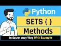Sets in Python Sets Functions and methods Sets Python tutorial for Beginners
