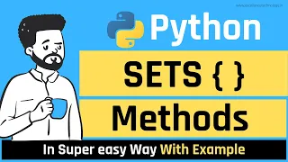 Sets in Python Sets Functions and methods Sets Python tutorial for Beginners