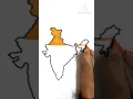 How to Draw India Map with Tri Colour Republic Day