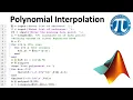 Polynomial Interpolation with MATLAB code