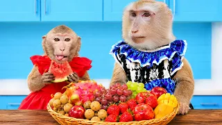 Yaya & Shally Enjoy a Giant Delicious Fruit Platter 🙈