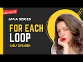 For each Loop in JAVA Lecture 15