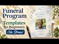 Funeral Program Templates for Beginners No Stress