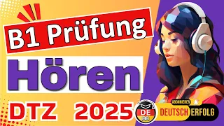 Hören B1 | Prüfung DTZ 2025 | GasT Übung & Lösungen | Teil 1-4