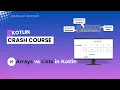 Collections ARRAYS and LISTS in Kotlin