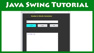 Java Swing Tutorial Number to Words Convertion Learn Java Tutorial Java GUI