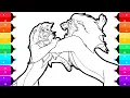 Lion King Simba vs Scar Fight Coloring Pages