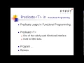 Functional Programming - Predicate