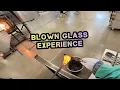 Trying glass blowing for the first time. 