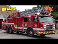 TEXAS - DALLAS Fire Department Fire Engines Truck Rescues Squad Response Compilation