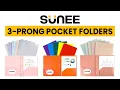 Organize Effortlessly with SUNEE 3-Prong Plastic Folders - Perfect for School Office