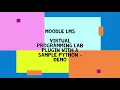 Moodle Virtual Programming Lab Plugin Installation with a Python Sample Demo