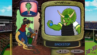 Dinosaurs explain baseball terms from DinoMight Baseball PC