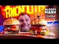 Lagu Wagyu burger met Bloody Mary ketchup op de kamado!