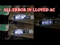 all error code in lloyd split AC F1 F2 H6 whay this code is showing in lloyd split AC