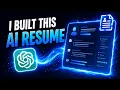 I Built an AI Resume Builder Using Only ChatGPT