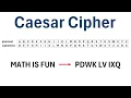 Cryptography The Caesar Cipher