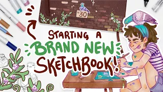 STARTING SKETCHBOOK No. 30!! | Painting the Cover, Cutting Windows, AND MORE!