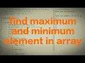c program to find maximum and minimum element in array placement preparation series c tutorials