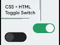 Color Changing Toggle Switch CSS HTML Tutorial