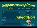 Responsive dropdown navigation menu using Html CSS and Javascript