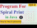 Q55 - Print Spiral Coding Ninjas Print Spiral Matrix Print Spiral Matrix in java Print Spiral