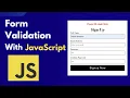 JavaScript Form Validation Tutorial Form Validation using JavaScript