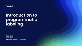 Programmatic Labeling Better AI Faster and Cheaper
