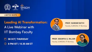Leading AI Transformation: A Live Webinar with IIT Bombay Faculty