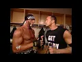 WWE SmackDown 3/28/2002 Hulk Hogan, The Rock, and Kane Backstage