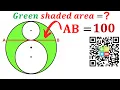 Can you find area of the Green shaded region Circles
