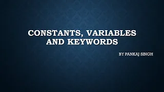 Constants Variables Keywords In C C Tutorial In Hindi
