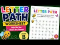 Letter Path Worksheet for Kindergarten Alphabet LetterRecognitionActivity PreschoolEnglishWorksheet