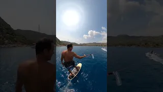 Going foiling,  whether there is wind or not! #sailingfamily #foil #mavicair2