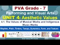 PVA G-7 UNIT 4 Aesthetic Values 4 1 The values of musical works and indigenous musical works