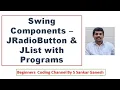 Java Swing Components JRadioButton JList - Methods Constructors Programs OOP Tamil 62