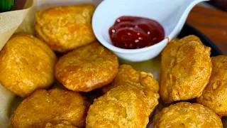 ঘরে তৈরি সহজ চিকেন নাগগেটস - কোনো ব্রেড ক্র্যাম্বস ছাড়া | Homemade chicken nuggets - Easy nuggets