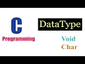 C Programming Tutorial - Data Type Part 1 char void