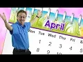 April Calendar Song for Kids Month of the Year Song Jack Hartmann
