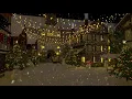Lagu The Snowy Christmas Village Scenery | Snow Falling Sound 8 Hours