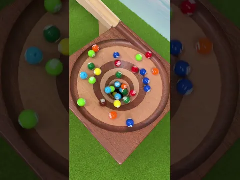 Marbles falling in a vortex  Marble Run ASMR #346 Slow Motion Colorful marbles #marblerun #マーブルラン