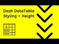 DataTable Styling Height -