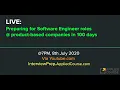 LIVE Software Engineer Interview Preparation Data Structures and Algorithms Applied AI Course