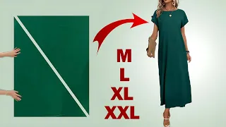very easy cut in 5 minutes sew and quick dress that fits all sizes