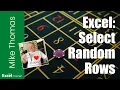 Excel How to Select Random Rows from a Table Including a No Duplicates Trick