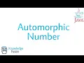 How to check a number is Automorphic or not using JAVA Programming ICSE